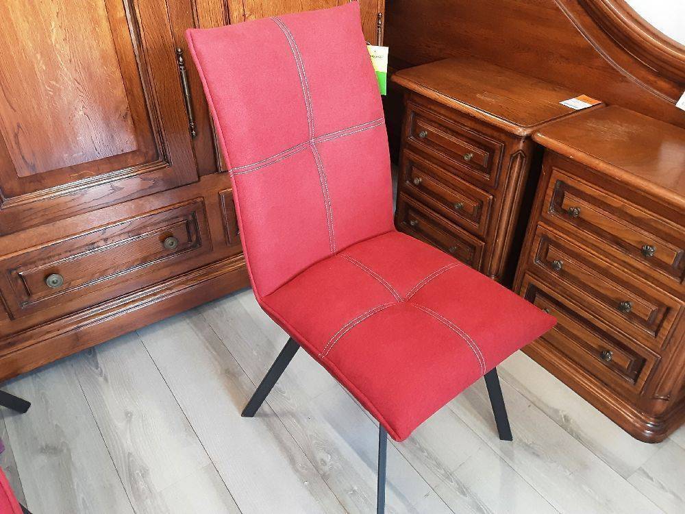 CHAISE ROUGE DOUBLE COUTURE (1760RO) - 2EME CHOIX