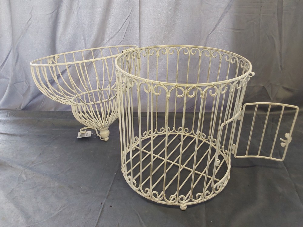 CAGE A OISEAUX DÉCO BLANC GM (RW-188)