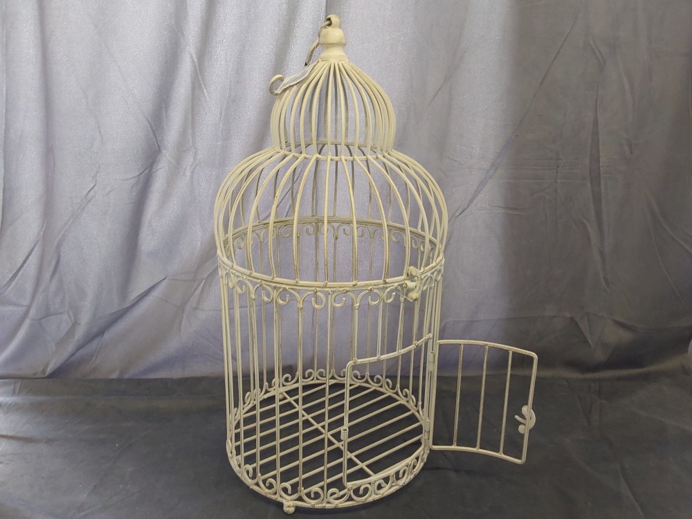 CAGE A OISEAUX DÉCO BLANC GM (RW-188)