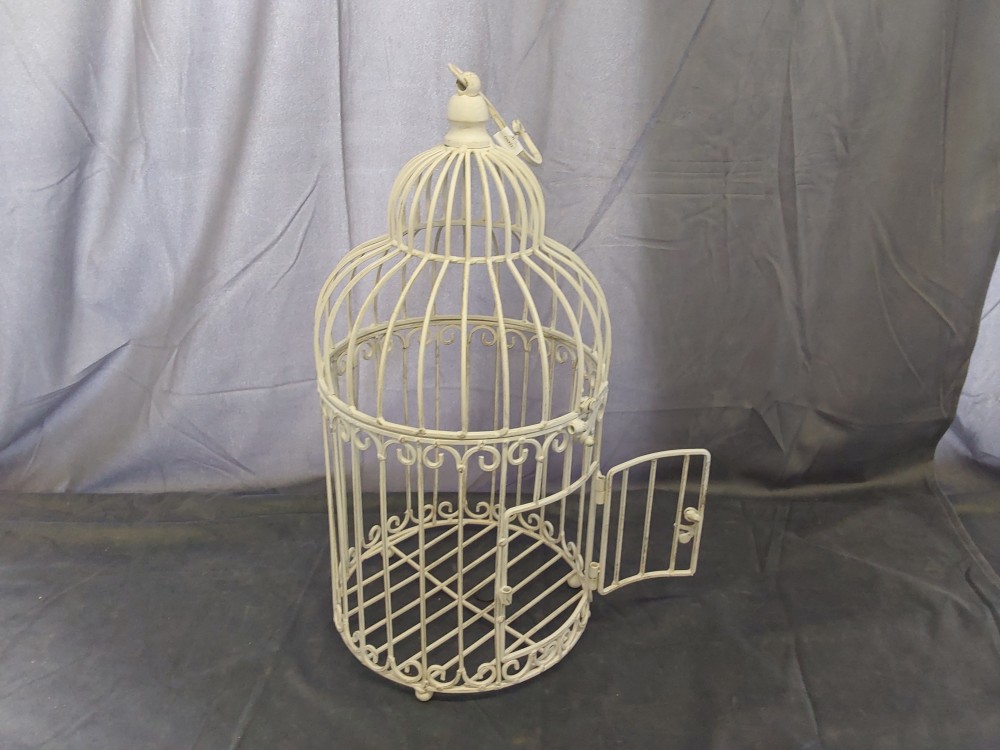 CAGE A OISEAUX DÉCO BLANC MM (RW-188)
