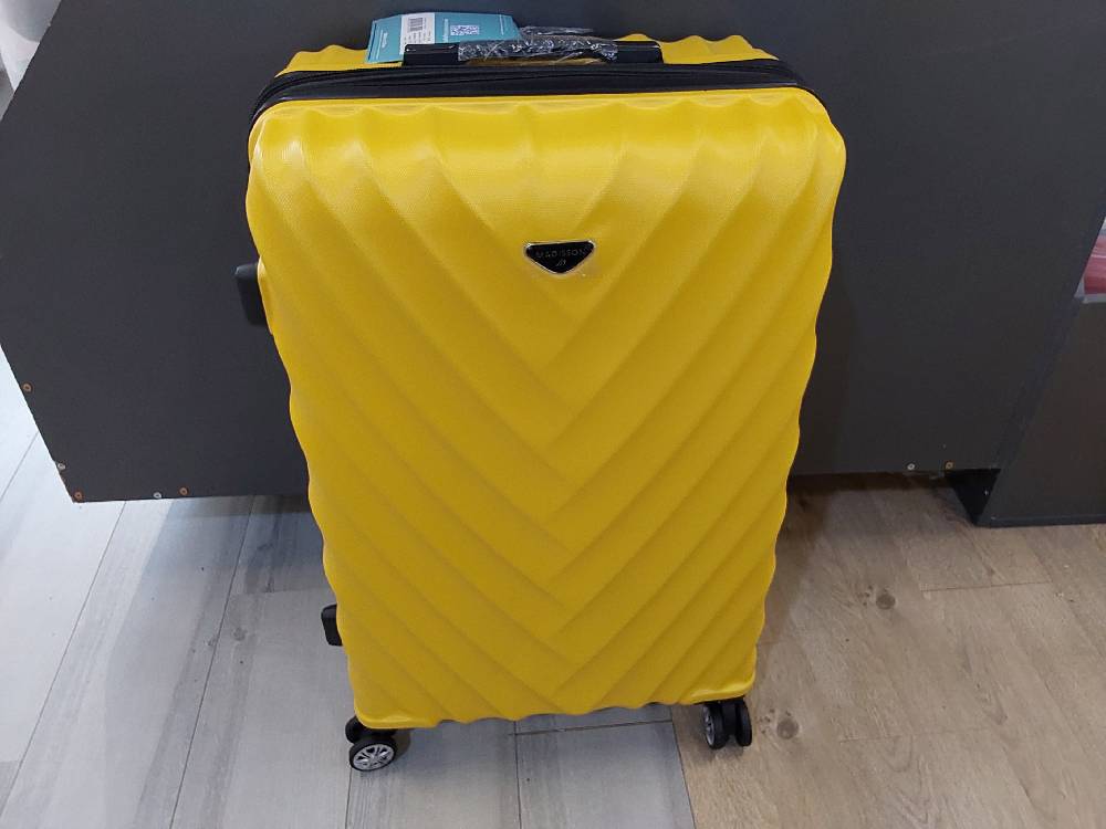 VALISE GM JAUNE - MADISSON - 100% ABS - DOUBLE ROULETTES (93503)