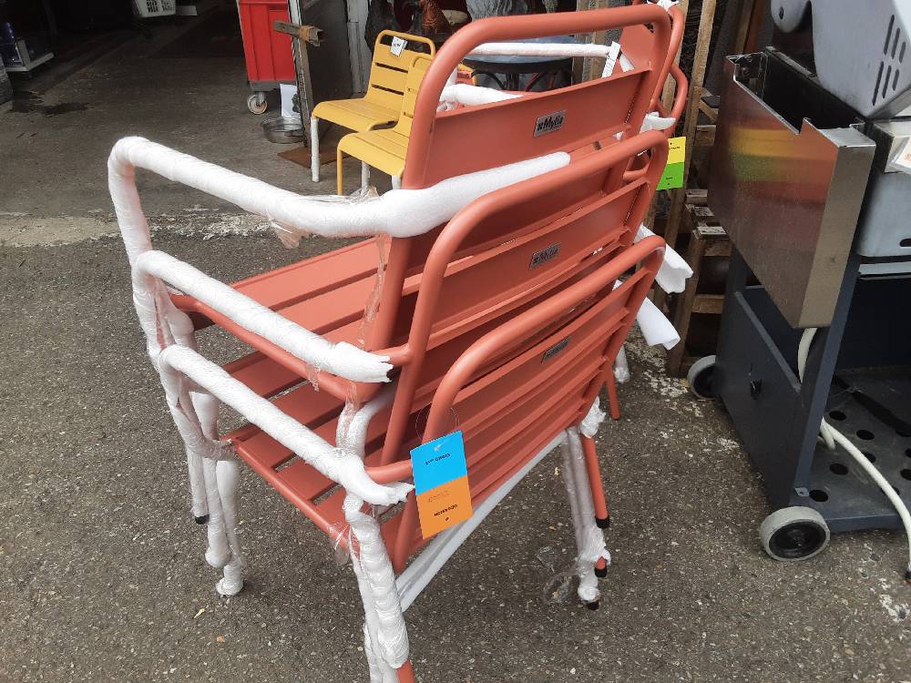 FAUTEUIL DE JARDIN EN MÉTAL TERRACOTTA (120593) 2ÈME CHOIX