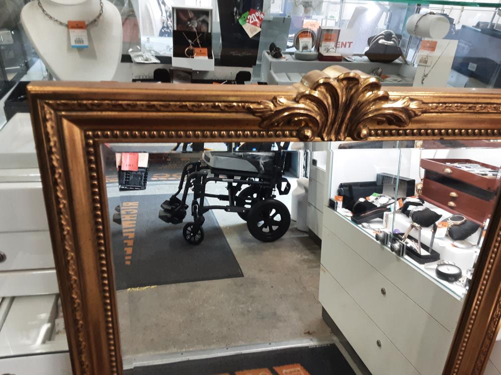 MIROIR BISAUTE CADRE DORE