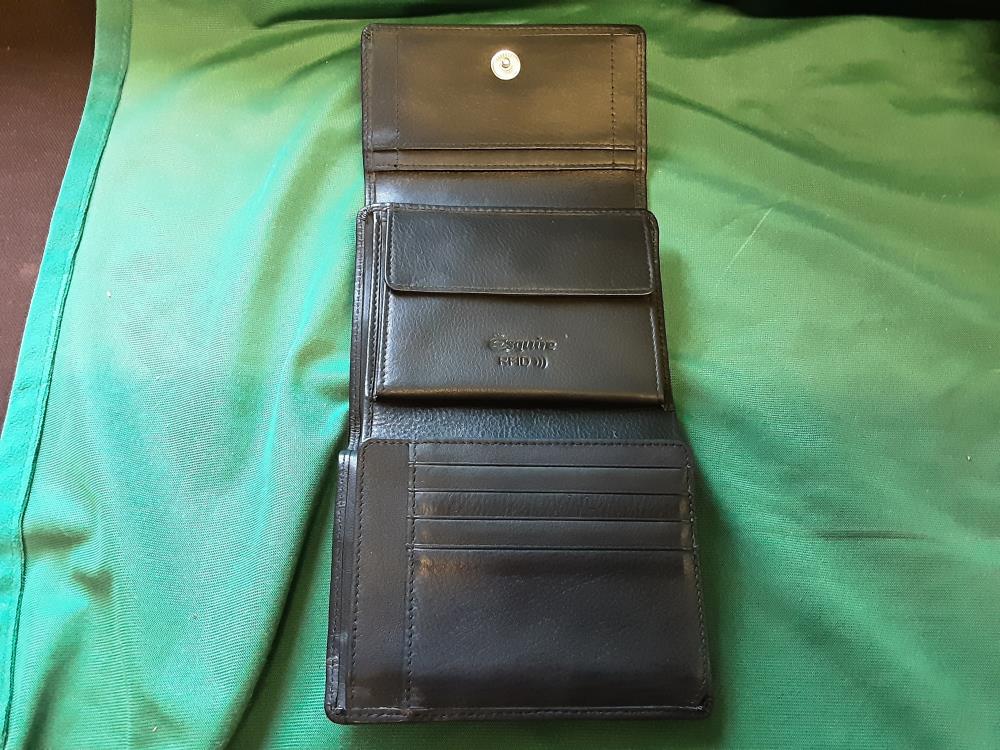 PORTEFEUILLE 29 CUIR NOIR ESQUIRE