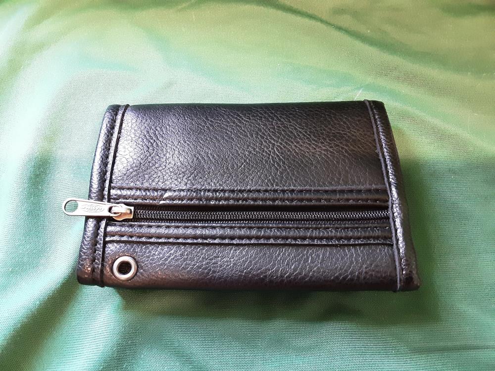 PORTEFEUILLE 30 CUIR ET TOILE NOIR EASTPARK