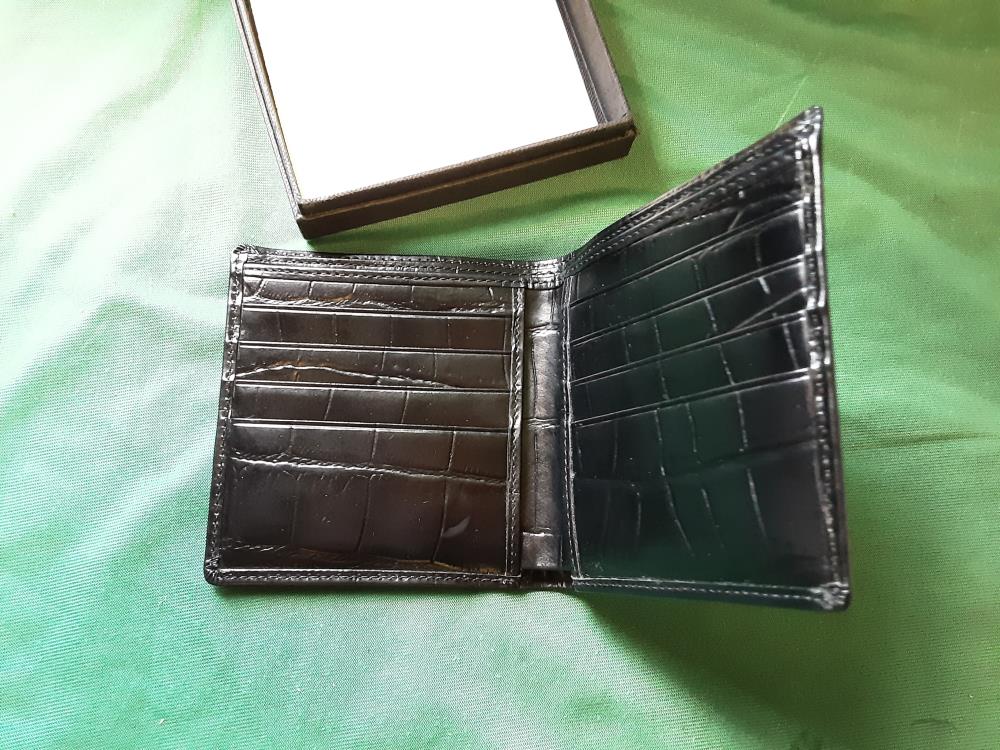 PORTE-CARTES 32 S IMIT. CROCO NOIR