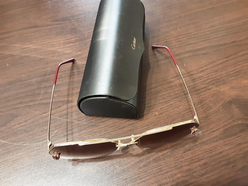 PAIRE DE LUNETTES DE SOLEIL CARTIER CT0355S XL CAT.2 DANS SON ETUI