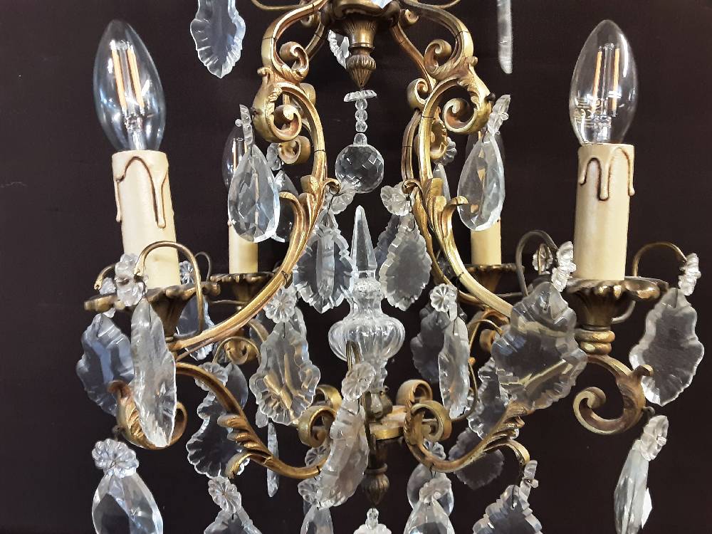 LUSTRE A PAMPILLES 4 FEUX