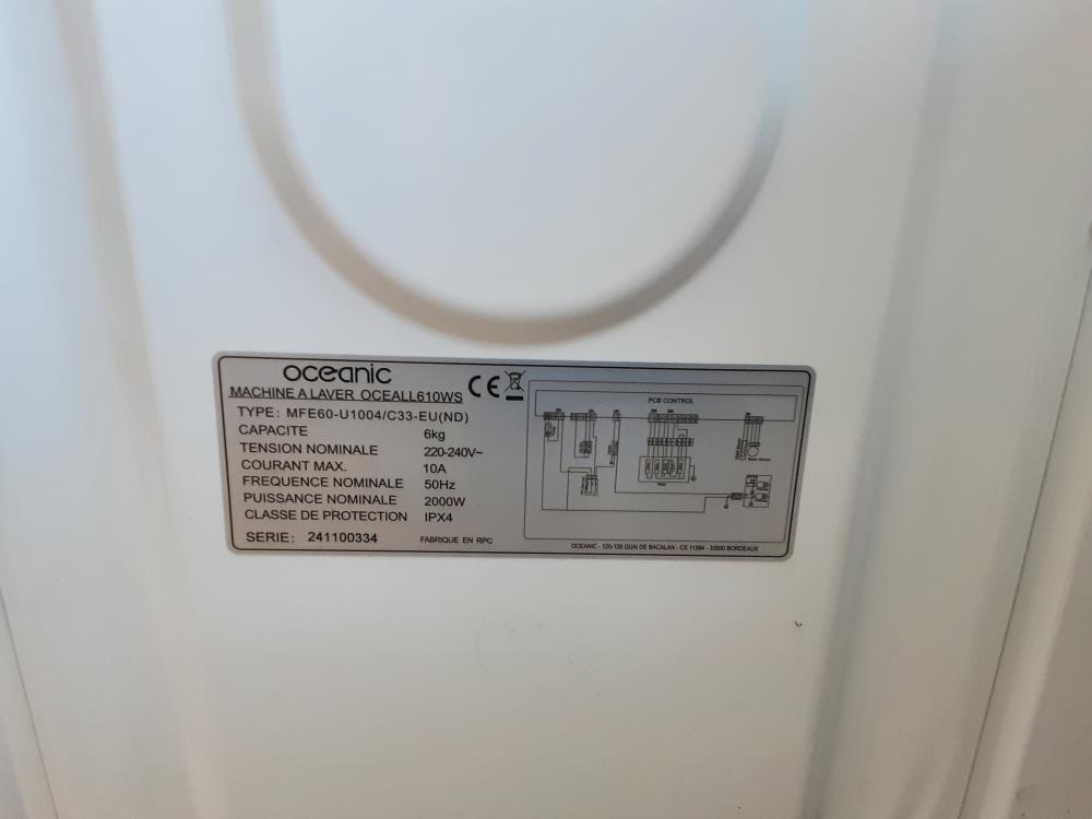 MACHINE À LAVER OCEANIC DEPART DIFFERE 6KG
