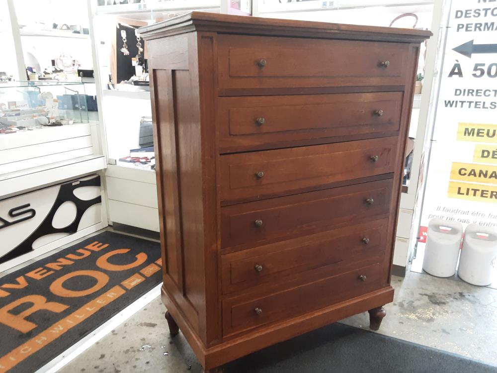COMMODE 6 TIROIRS EN CHENE