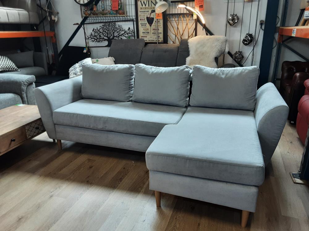 CANAPE D'ANGLE TISSU GRIS
