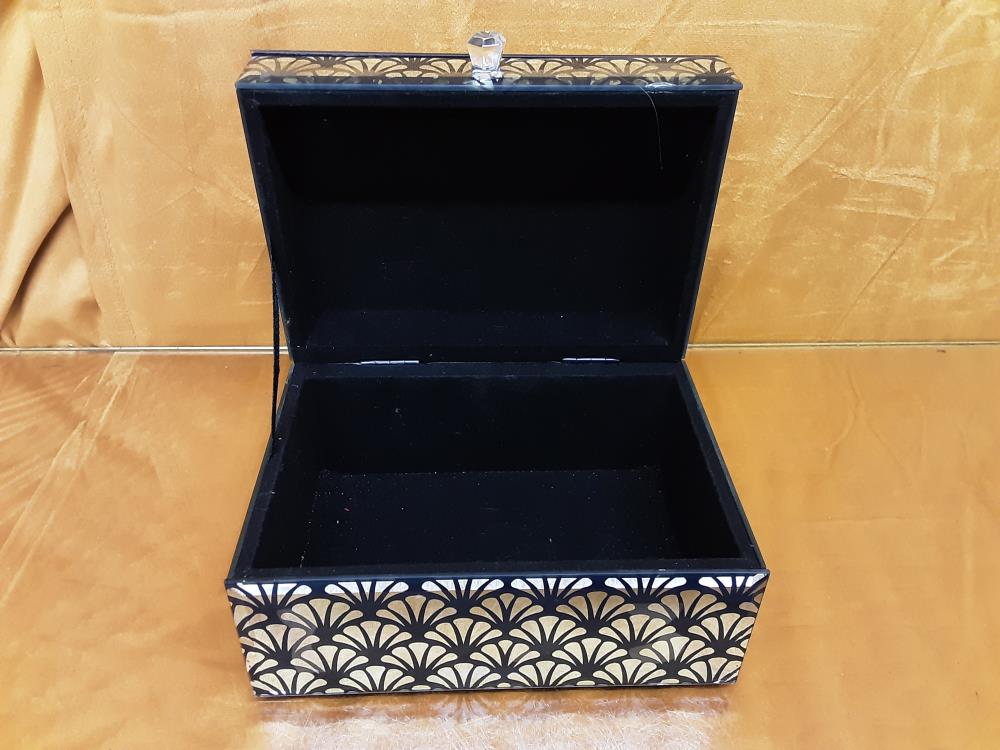 BOITE A BIJOUX MIROIR ET NOIR