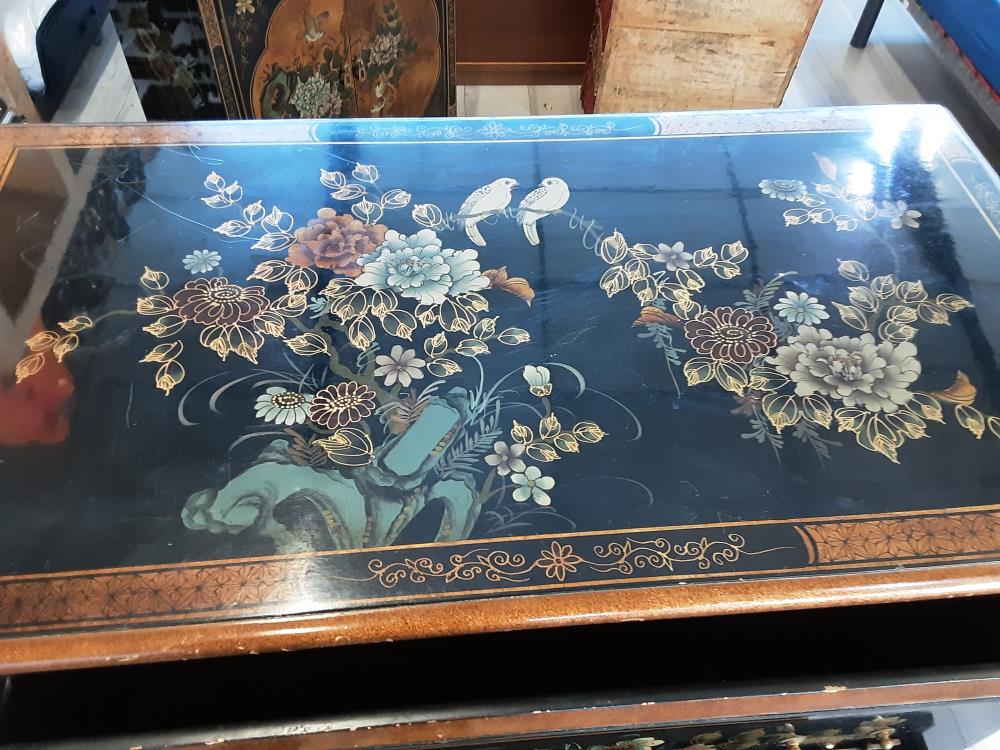 COMMODE 3 TIROIRS DECOR ASIATIQUES