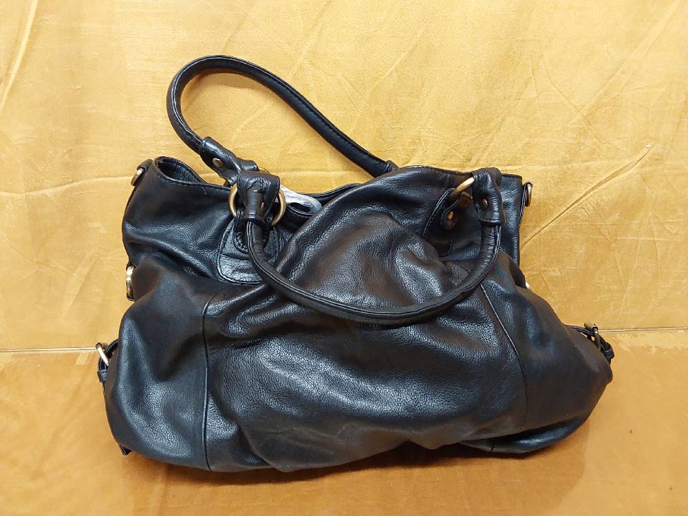 SAC A MAIN CUIR NOIR SOUPLE