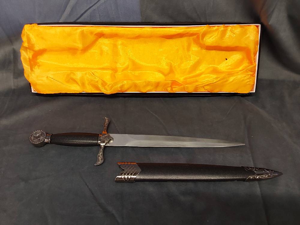 EPEE DECO FRAN MASSON BOUT ROND ARGENTÉ 40CM (6F-020)