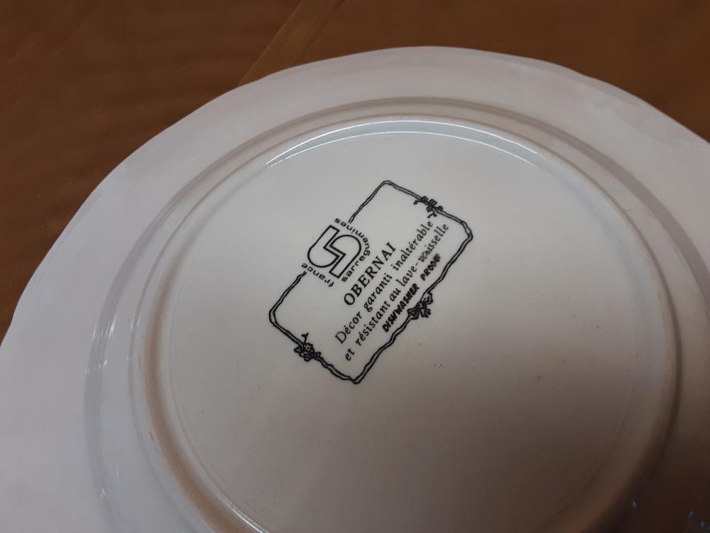 ASSIETTE A DESSERT OBERNAI SARREGUEMINES