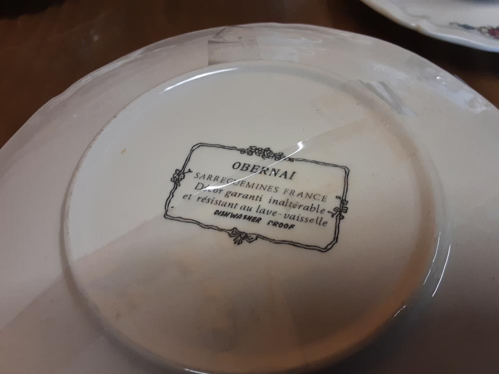 TASSE A THÉ GM + SOUS TASSE OBERNAI SARREGUEMINES