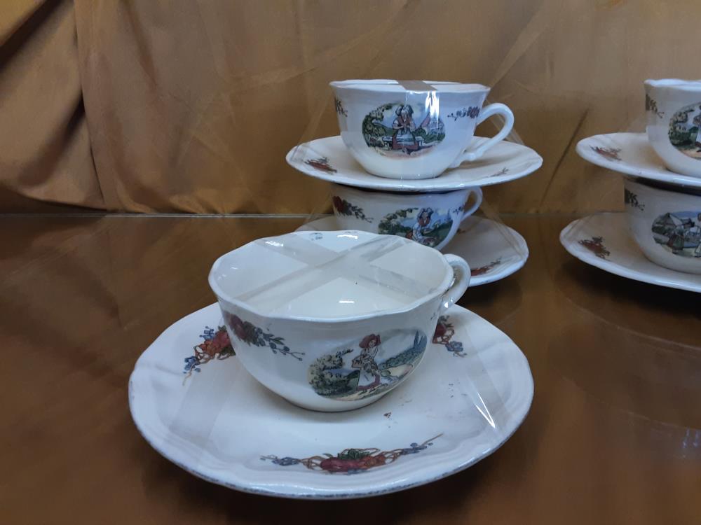 TASSE A THÉ + SOUS TASSE OBERNAI SARREGUEMINES