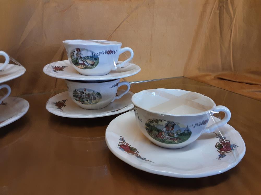 TASSE A THÉ + SOUS TASSE OBERNAI SARREGUEMINES