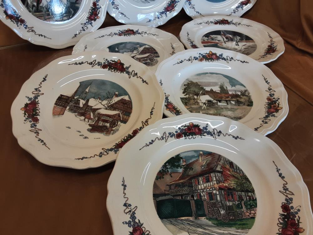 ASSIETTE PLATE OBERNAI SARREGUEMINES