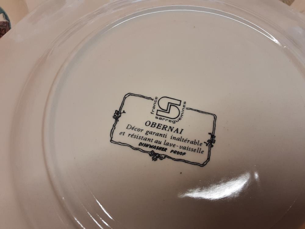 ASSIETTE PLATE OBERNAI SARREGUEMINES