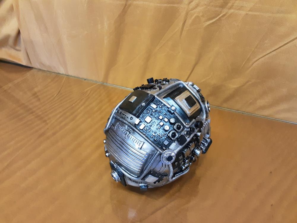 TETE DE MORT MÉCANIQUE ARGENTÉE (SP-78)