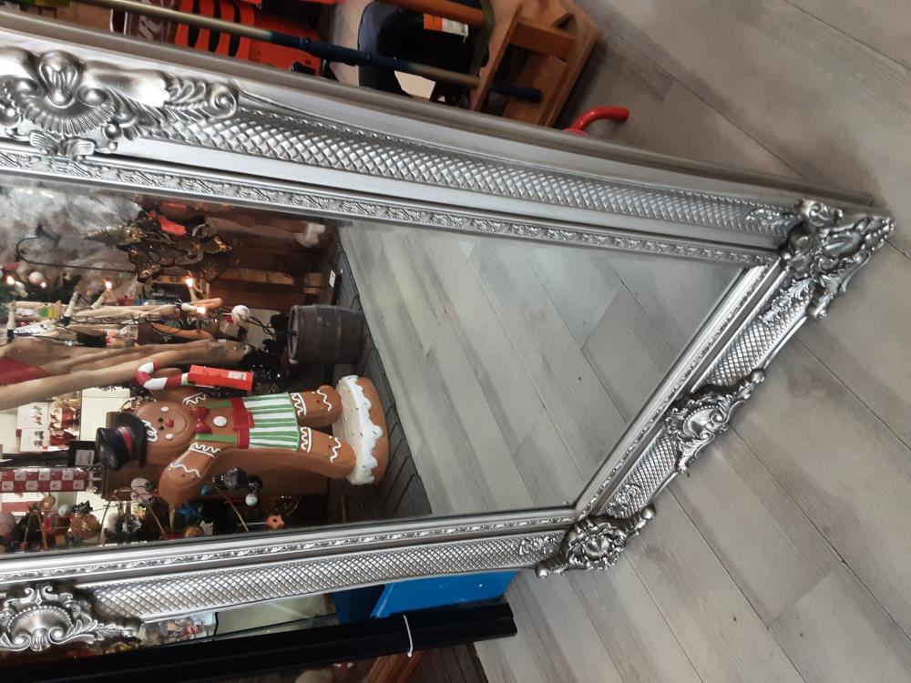 MIROIR LONG CADRE ARGENTÉ 60X180CM (SM-1107)