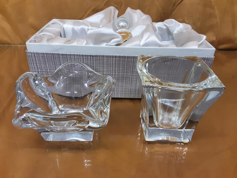 ENSEMBLE CENDRIER + MORTIER AVEC PILON CRISTAL BAYEL