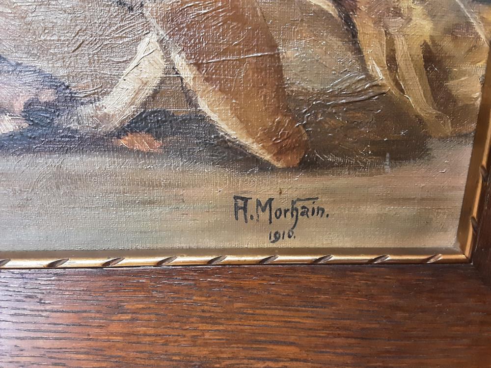 TABLEAU NATURE MORTE SIGNÉ A.MORHAIN 1910