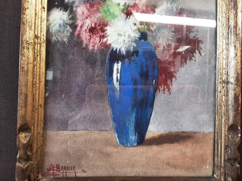 TABLEAU AQUARELLE CHRYSANTHÈMES