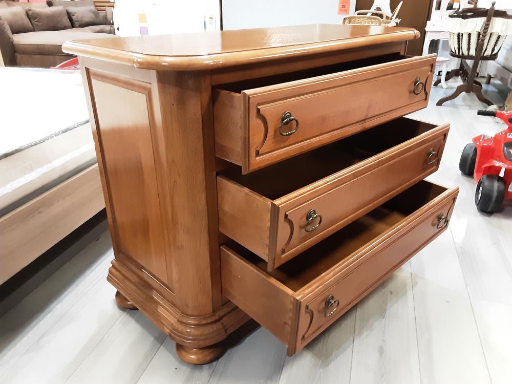 COMMODE 3 TIROIRS EN CHENE
