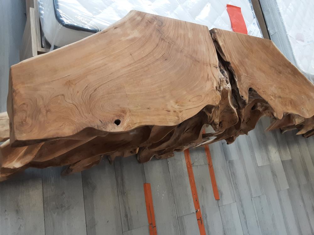 CONSOLE RACINE FEUILLE 150CM