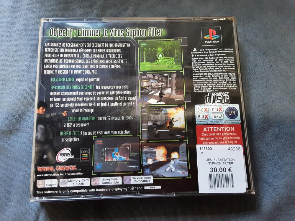 JEU PLAYSTATION SYPHON FILTER