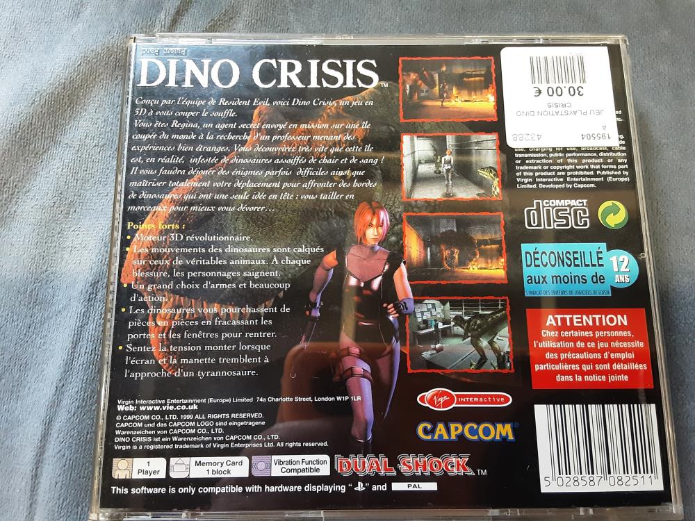 JEU PLAYSTATION DINO CRISIS