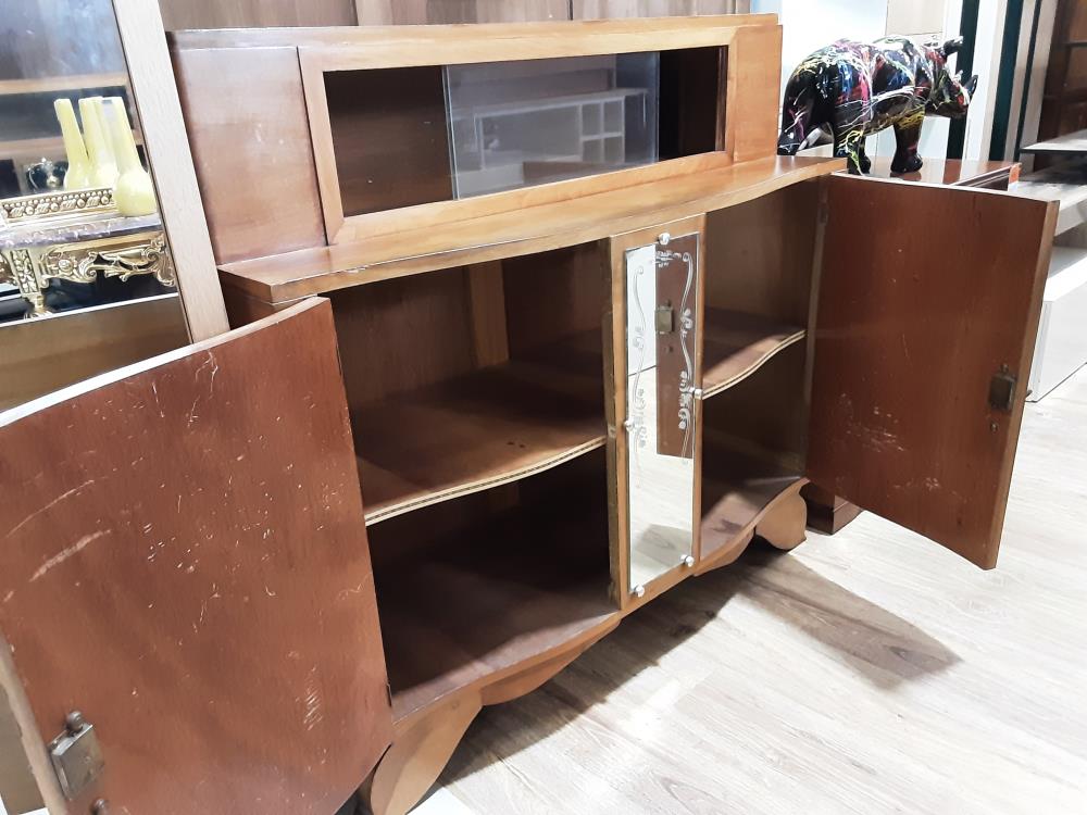 BUFFET BAS 2 PORTES + 2 PORTES COULISSANTES EN VERRE