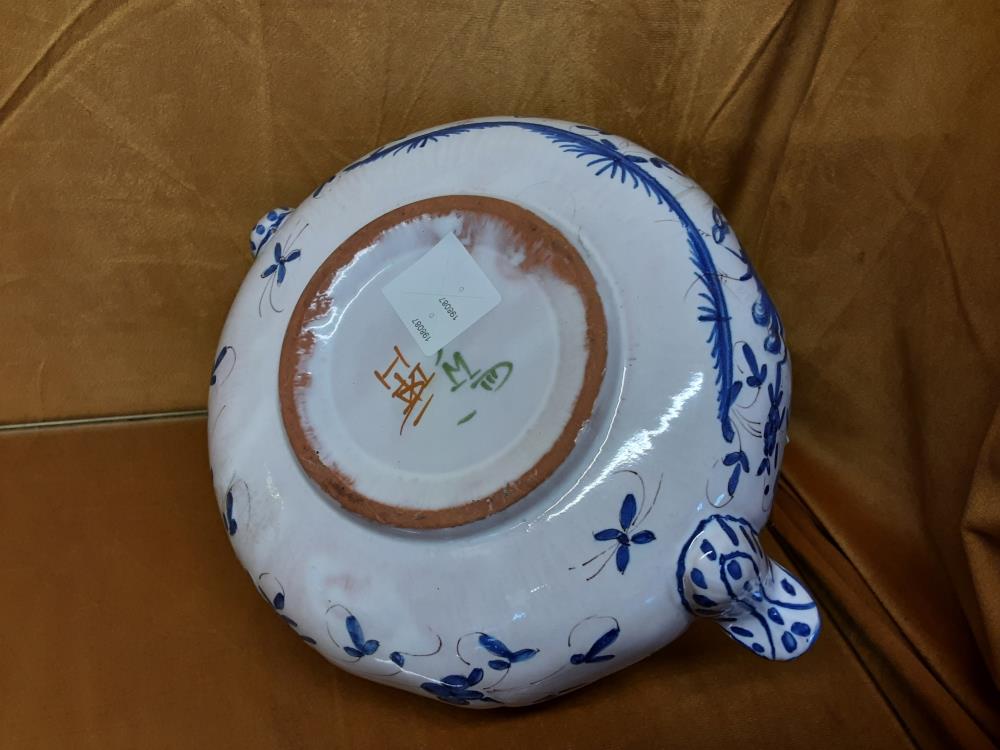 SOUPIERE BLEUE MOUSTIER PM DIAMETRE 17CM