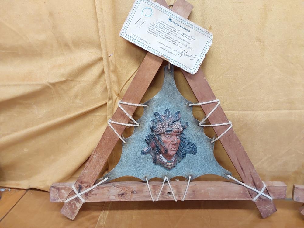 TABLEAU TRIANGLE TETE D'INDIEN