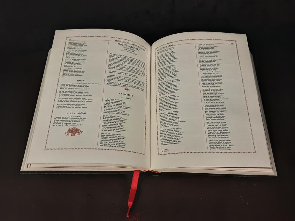 LIVRE "ANTHOLOGIE DE LA POESIE FRANCAISE TOME I"