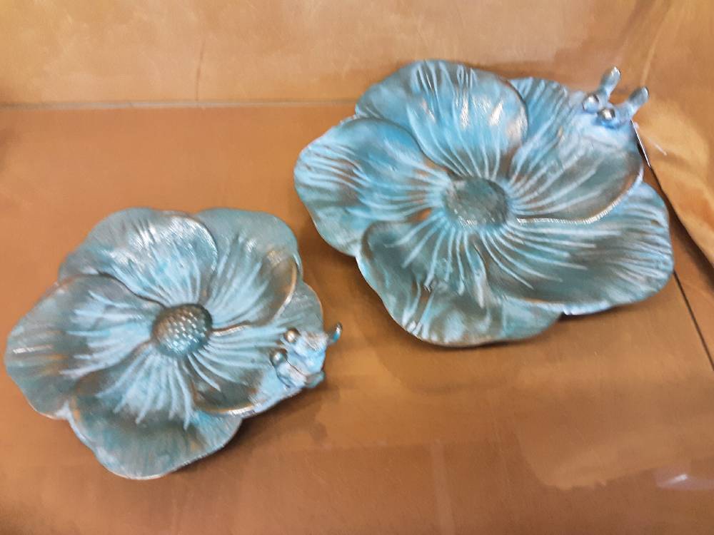 LOT DE 2 COUPELLES VERTES METAL POUR OISEAUX (TZ-62)