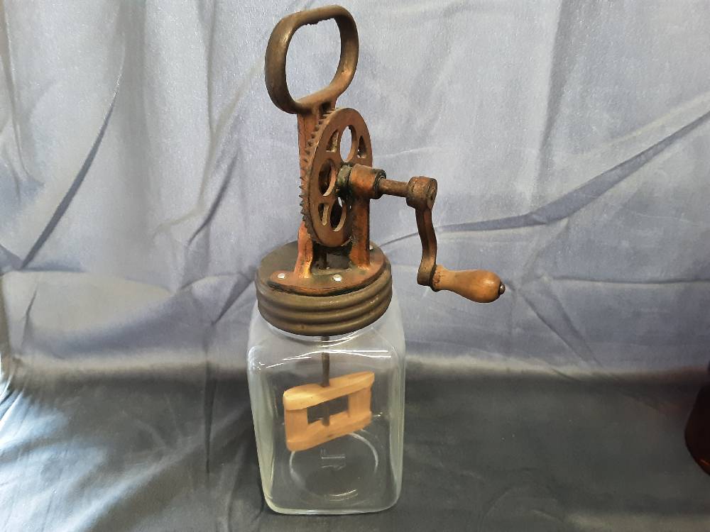BARATTE A BEURRE VERRE ET METAL MM