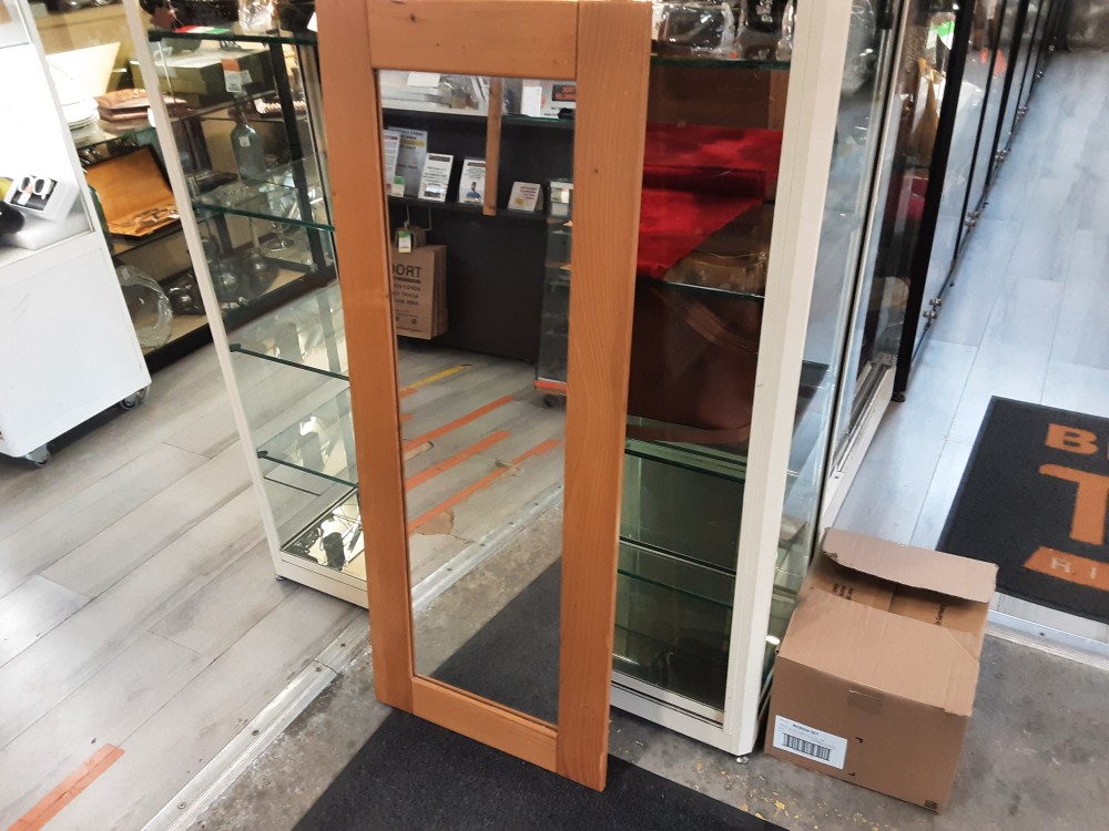 MIROIR LONG MURAL CADRE PIN CLAIR