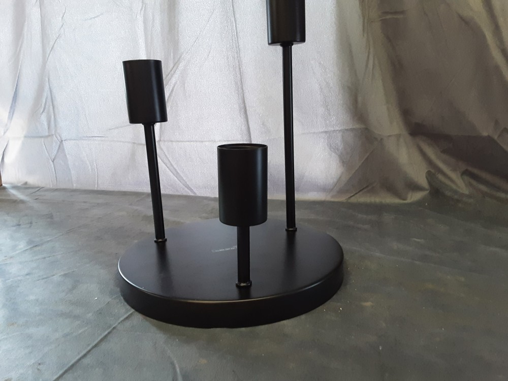 PLAFONNIER METAL NOIR 3 TUBES