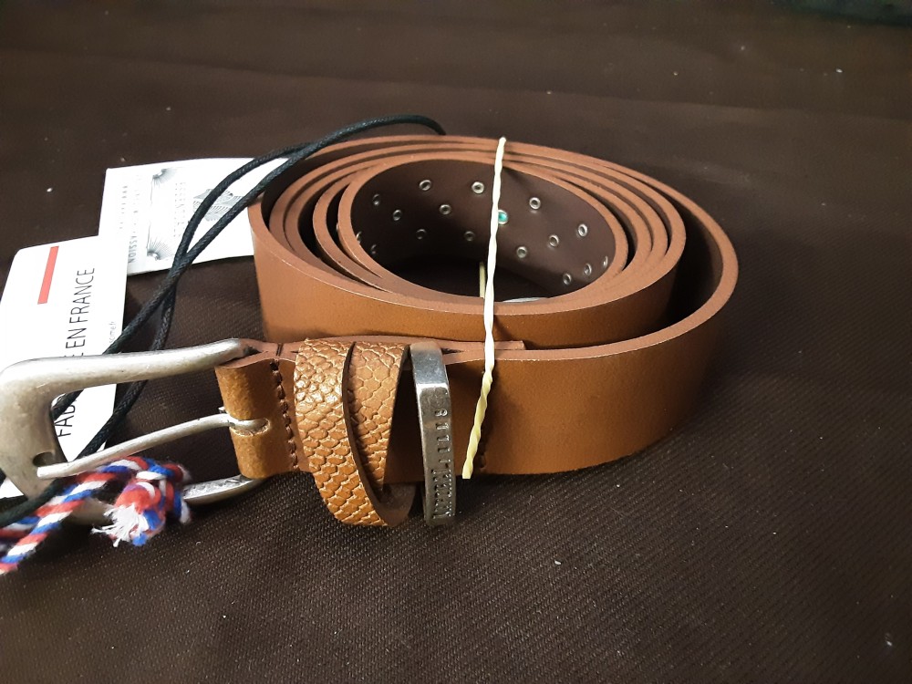 CEINTURE KAPORAL CUIR BRUN