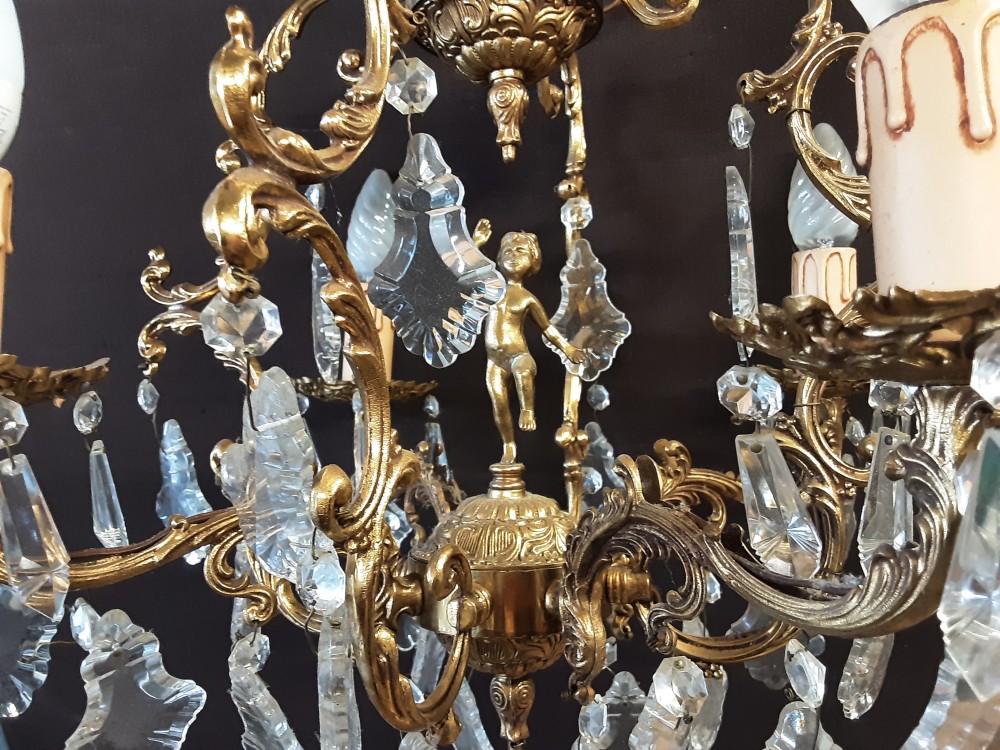 LUSTRE BRONZE ANGELOT 4 BRANCHES