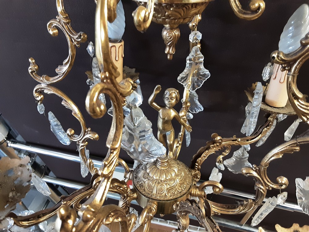 LUSTRE BRONZE ANGELOT 4 BRANCHES