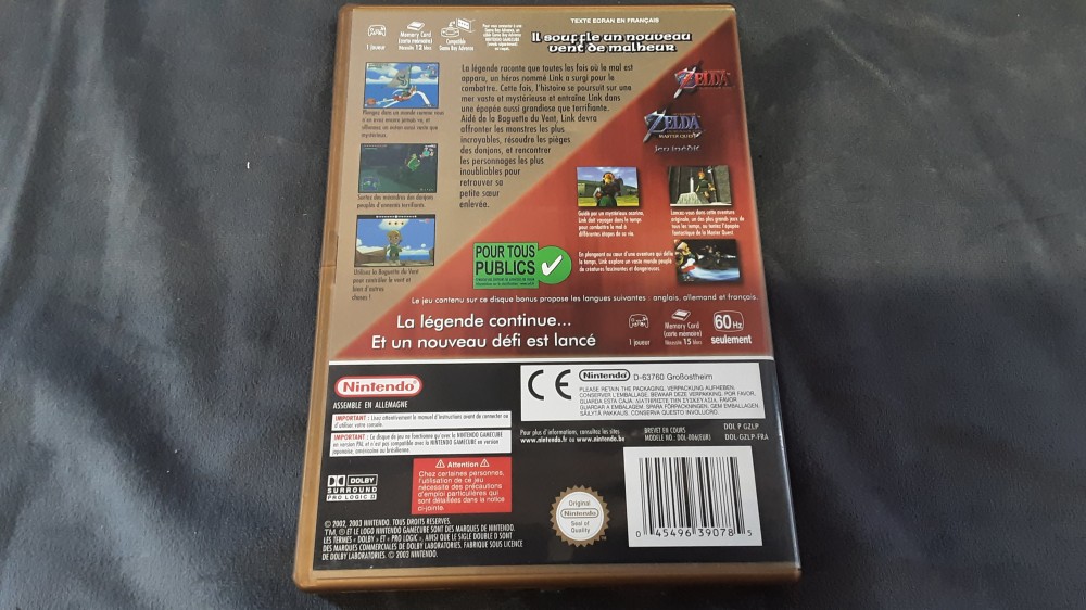 JEU GAMECUBE "THE LEGEND OF ZELDA THE WIND WAKER" EDITION LIMITÉE