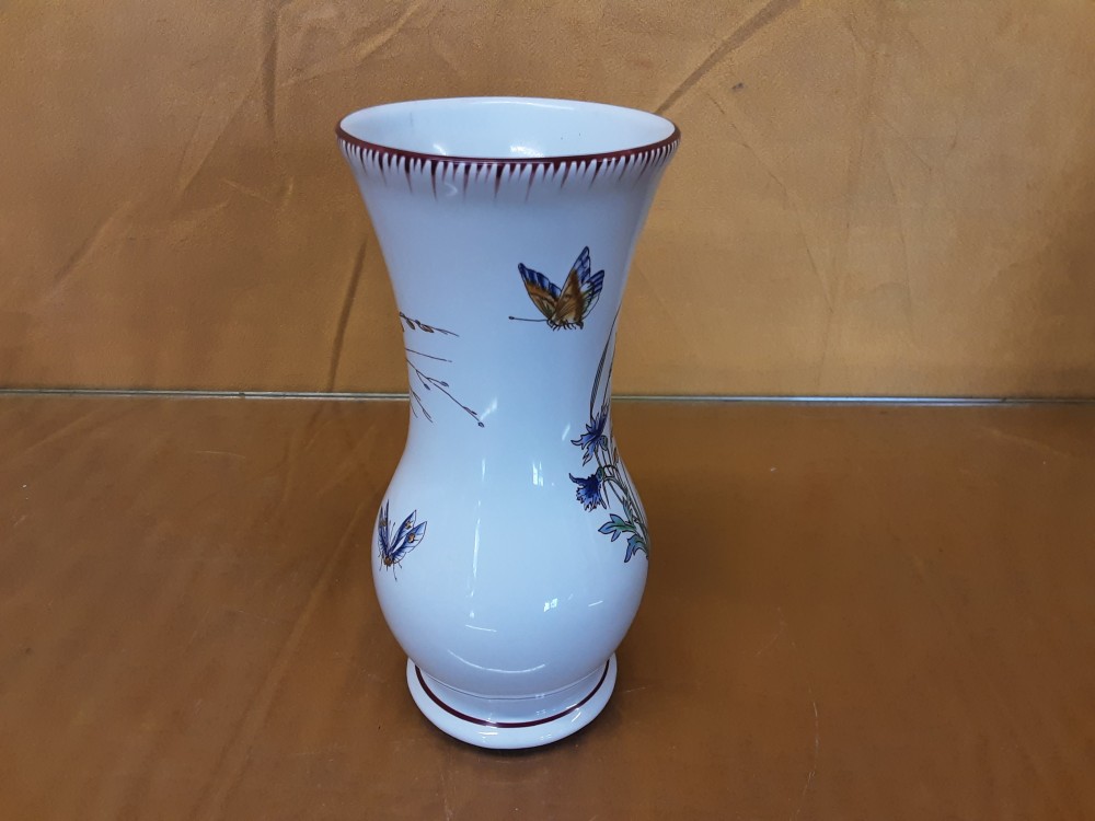 VASE MM FLEURS PAPILLONS SARREGUEMINES