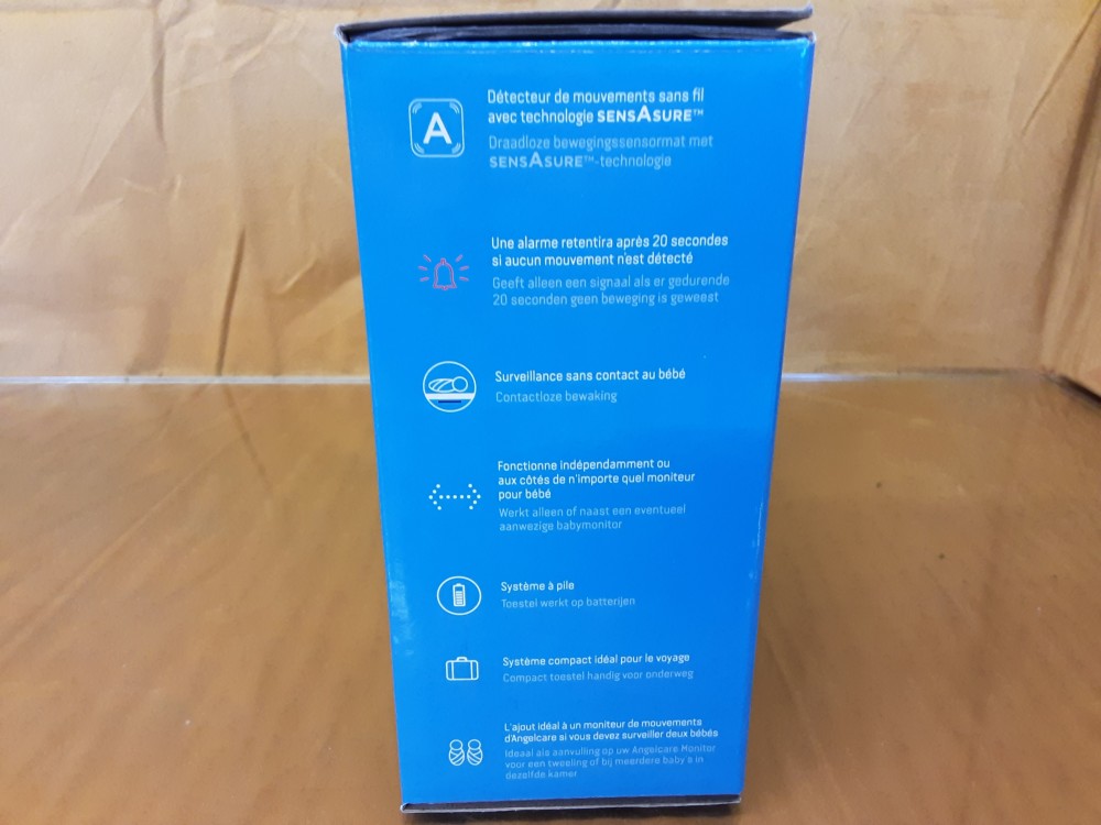 BOITE COMPLETE ANGELCARE BABYPHONE DETECTEUR DE MOUVEMENTS ( JAMAIS UTILISÉ)