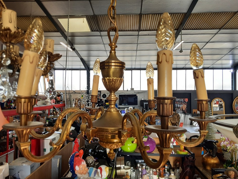 LUSTRE 6 FEUX EN BRONZE