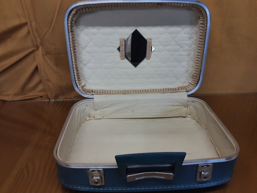 VALISE VINTAGE BLEUE PM